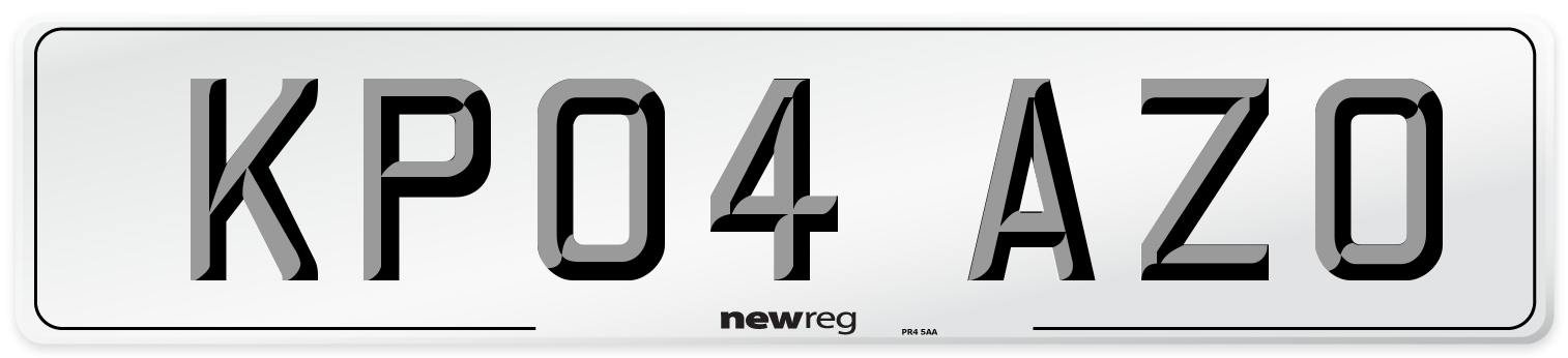 KP04 AZO Number Plate from New Reg